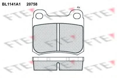 Комплект тормозных колодок, дисковый тормоз FTE купить