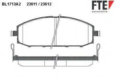 Комплект тормозных колодок, дисковый тормоз FTE купить