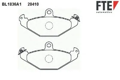 Комплект тормозных колодок, дисковый тормоз FTE купить