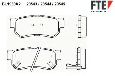 Комплект тормозных колодок, дисковый тормоз FTE купить