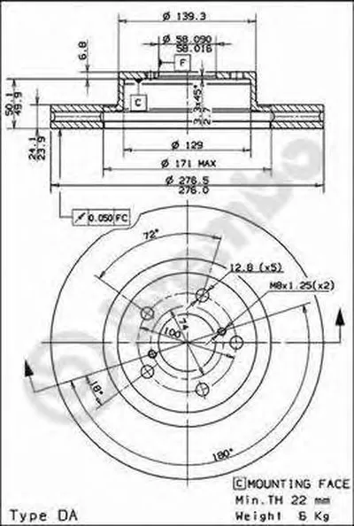 Тормозной диск COATED DISC LINE BREMBO купить
