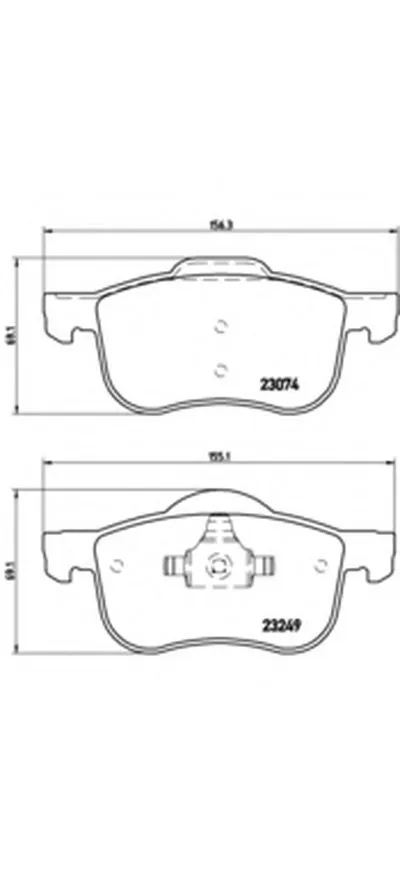Комплект тормозных колодок, дисковый тормоз BREMBO купить