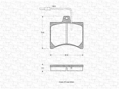 Комплект тормозных колодок, дисковый тормоз MAGNETI MARELLI купить