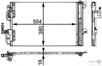 Конденсатор, кондиционер BEHR HELLA SERVICE купить