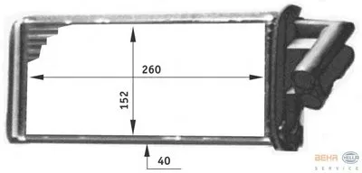 Теплообменник, отопление салона BEHR HELLA SERVICE купить