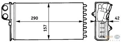 Теплообменник, отопление салона BEHR HELLA SERVICE купить