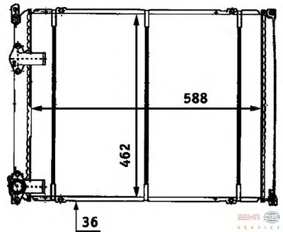 Радиатор, охлаждение двигателя BEHR HELLA SERVICE купить