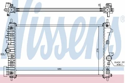 Радиатор, охлаждение двигателя NISSENS купить