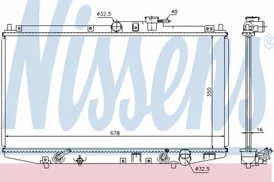 Радиатор, охлаждение двигателя NISSENS купить