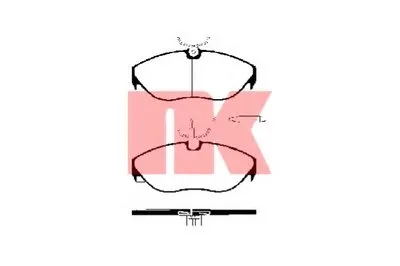 Комплект тормозных колодок, дисковый тормоз NK купить