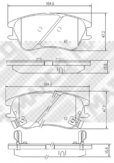 Комплект тормозных колодок, дисковый тормоз MAPCO купить