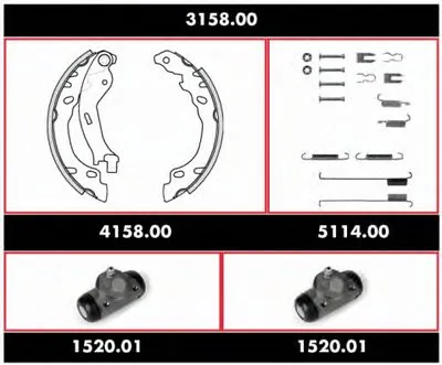 Комплект тормозов, барабанный тормозной механизм Precision Kit REMSA купить