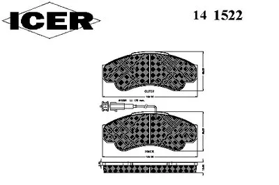 Комплект тормозных колодок, дисковый тормоз ICER купить