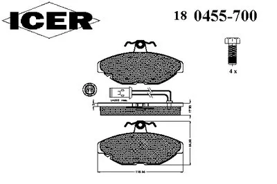 Комплект тормозных колодок, дисковый тормоз ICER купить