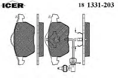 Комплект тормозных колодок, дисковый тормоз ICER купить