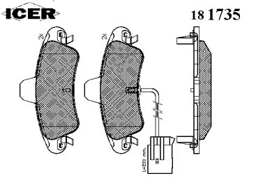 Комплект тормозных колодок, дисковый тормоз ICER купить