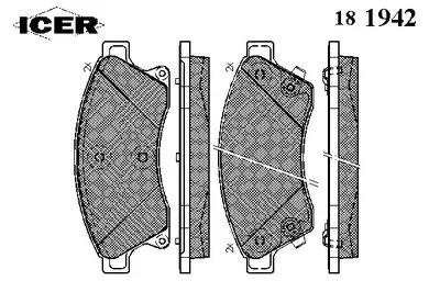 Комплект тормозных колодок, дисковый тормоз ICER купить