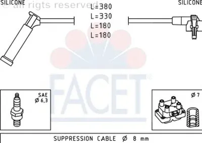 Комплект проводов зажигания FACET купить