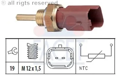 Датчик, температура охлаждающей жидкости; Датчик, температура охлаждающей жидкости; Датчик, температура охлаждающей жидкости FACET купить