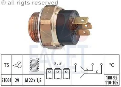 Термовыключатель, вентилятор радиатора FACET купить