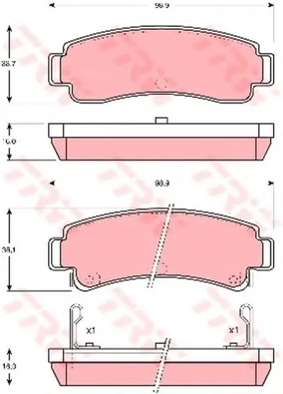 Комплект тормозных колодок, дисковый тормоз TRW купить