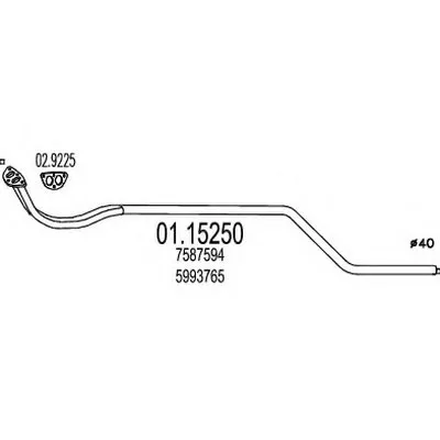 Труба выхлопного газа MTS купить