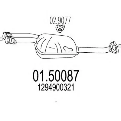 Средний глушитель выхлопных газов MTS купить
