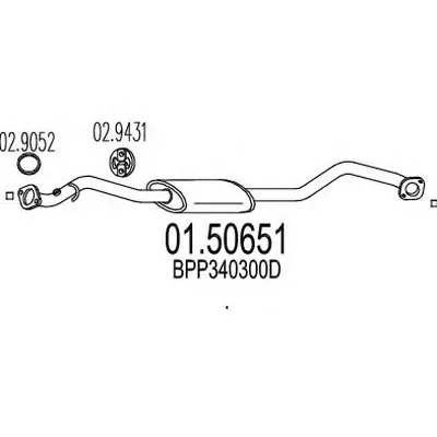 Средний глушитель выхлопных газов MTS купить