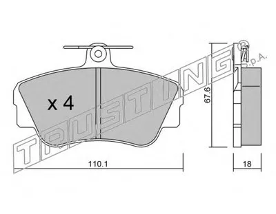 Комплект тормозных колодок, дисковый тормоз TRUSTING купить