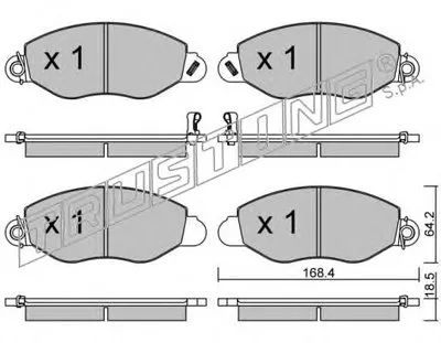 Комплект тормозных колодок, дисковый тормоз TRUSTING купить