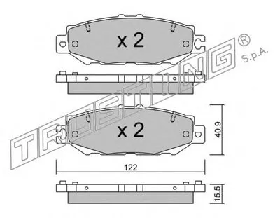Комплект тормозных колодок, дисковый тормоз TRUSTING купить