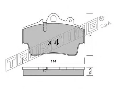 Комплект тормозных колодок, дисковый тормоз TRUSTING купить