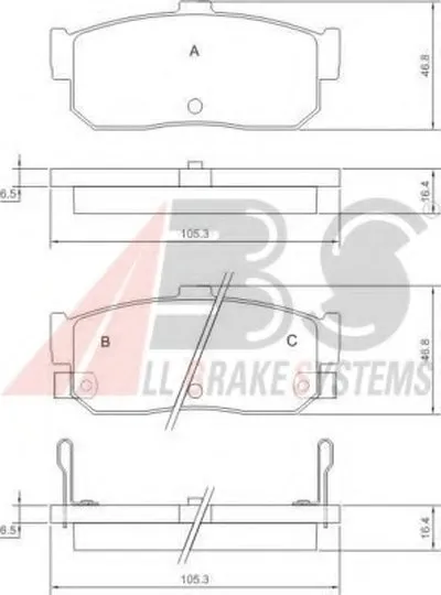 Комплект тормозных колодок, дисковый тормоз A.B.S. купить