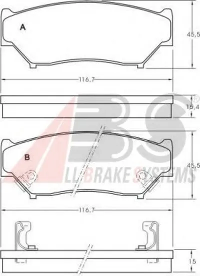 Комплект тормозных колодок, дисковый тормоз A.B.S. купить