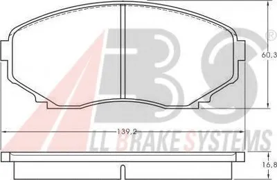 Комплект тормозных колодок, дисковый тормоз A.B.S. купить