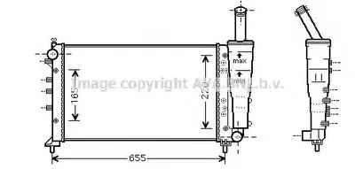 Радиатор, охлаждение двигателя AVA QUALITY COOLING купить