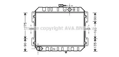 Радиатор, охлаждение двигателя AVA QUALITY COOLING купить