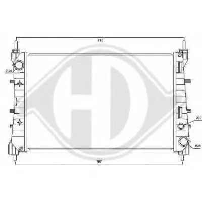 Радиатор, охлаждение двигателя DIEDERICHS купить