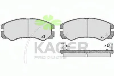 Комплект тормозных колодок, дисковый тормоз KAGER купить