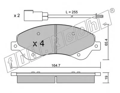 Комплект тормозных колодок, дисковый тормоз fri.tech. купить