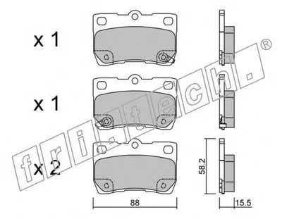 Комплект тормозных колодок, дисковый тормоз fri.tech. купить