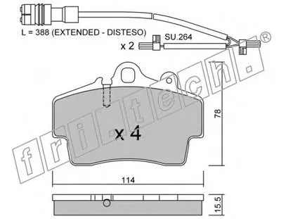 Комплект тормозных колодок, дисковый тормоз fri.tech. купить