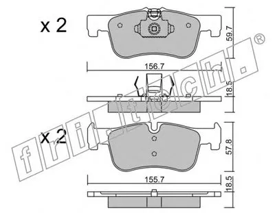 Комплект тормозных колодок, дисковый тормоз fri.tech. купить
