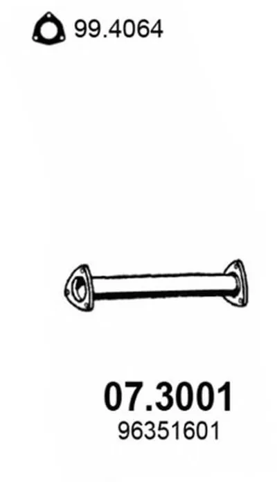 Труба выхлопного газа ASSO купить