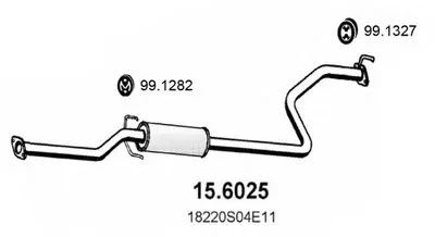 Средний глушитель выхлопных газов ASSO купить
