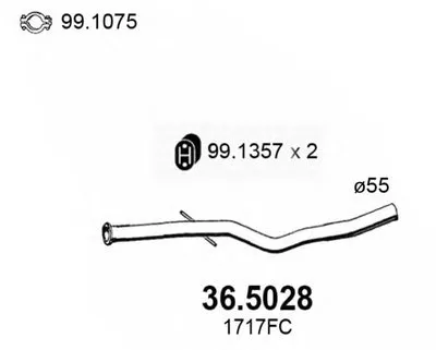 Труба выхлопного газа ASSO купить