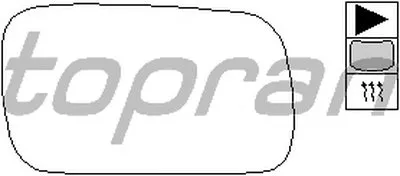 Зеркальное стекло, наружное зеркало TOPRAN купить