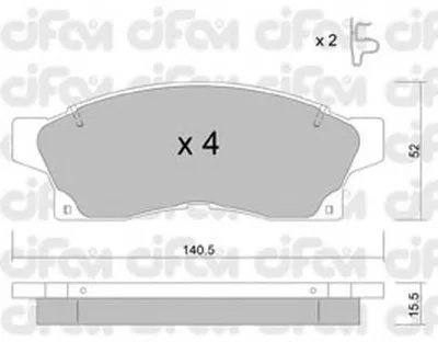 Комплект тормозных колодок, дисковый тормоз CIFAM купить