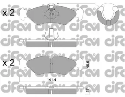 Комплект тормозных колодок, дисковый тормоз CIFAM купить