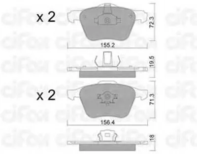 Комплект тормозных колодок, дисковый тормоз CIFAM купить